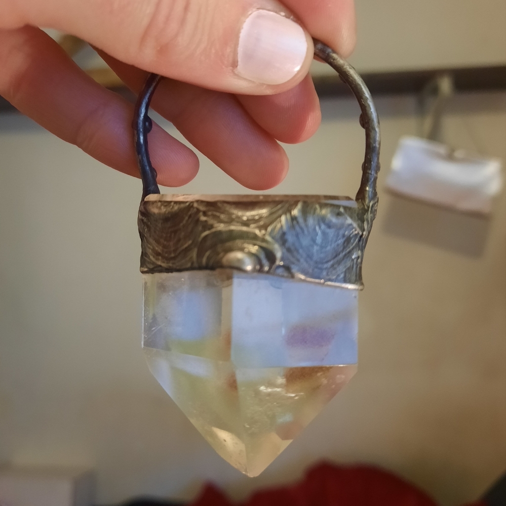 Quartz Pendant with Chlorite Inclusion